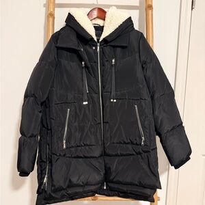 Sam Edelman Black Puffer with Cream Lining